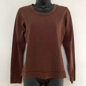 Patagonia Chocolate Brown Organic Cotton Crewneck Sweater, Size Small